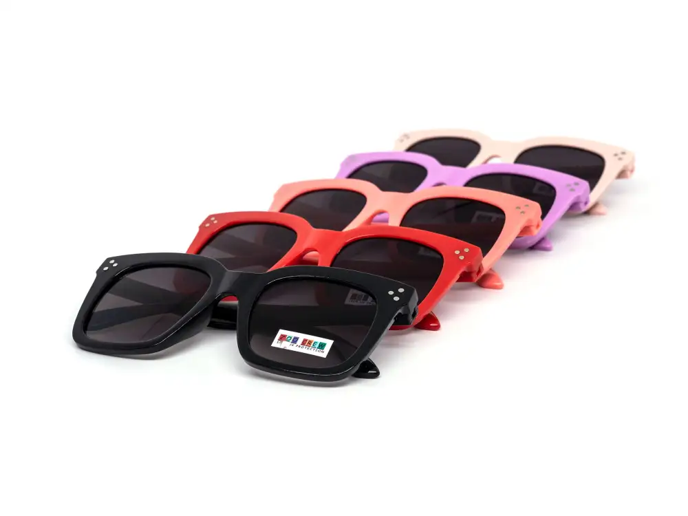 12-Pack Kids Oversized Square Gradient Sunglasses