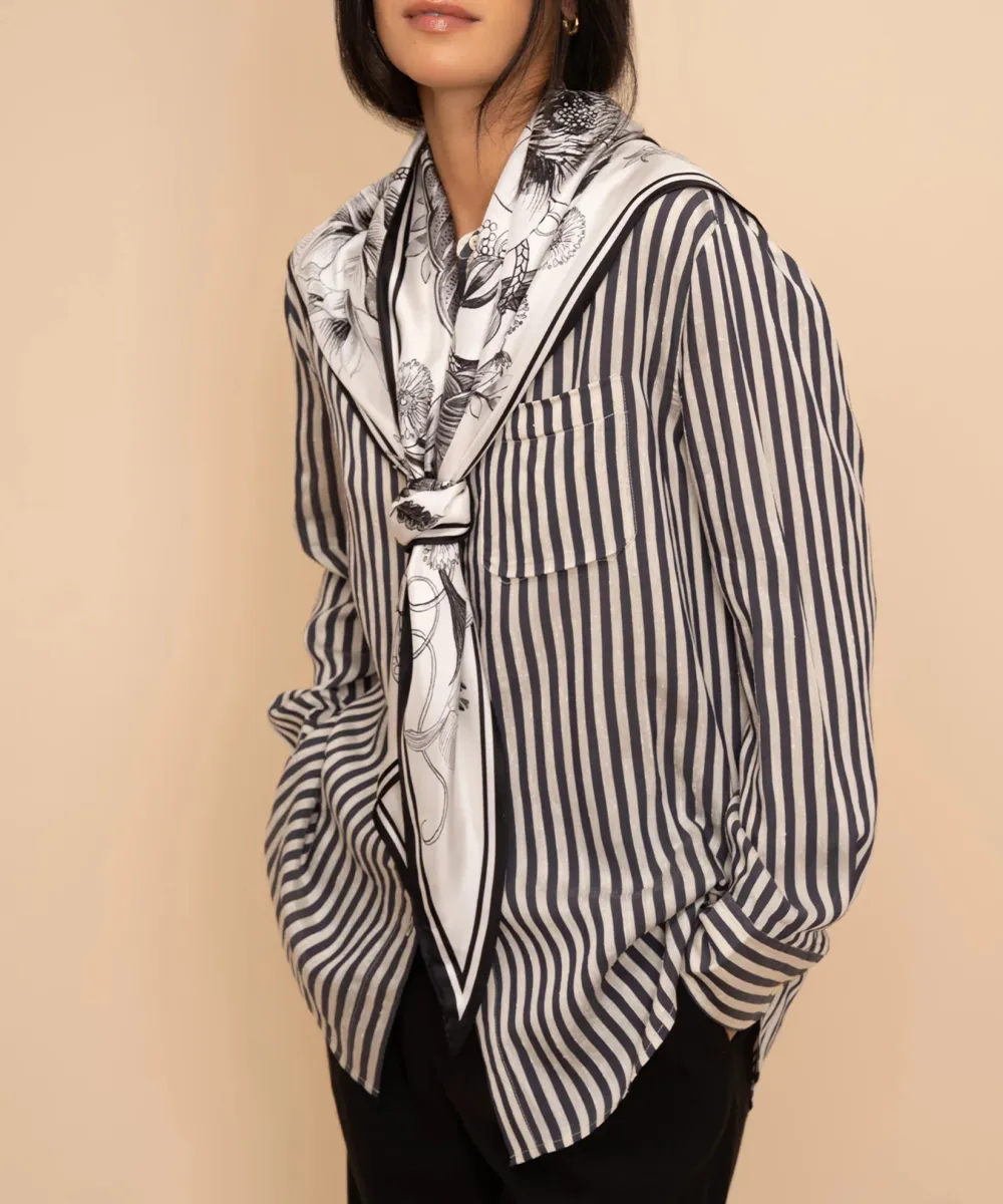 Casual Style Silk Triangle Scarf