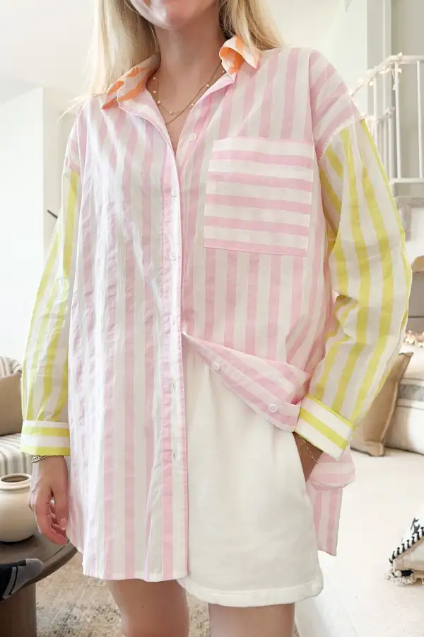 Quiet Detail Soft Button Front Button Down Shirt