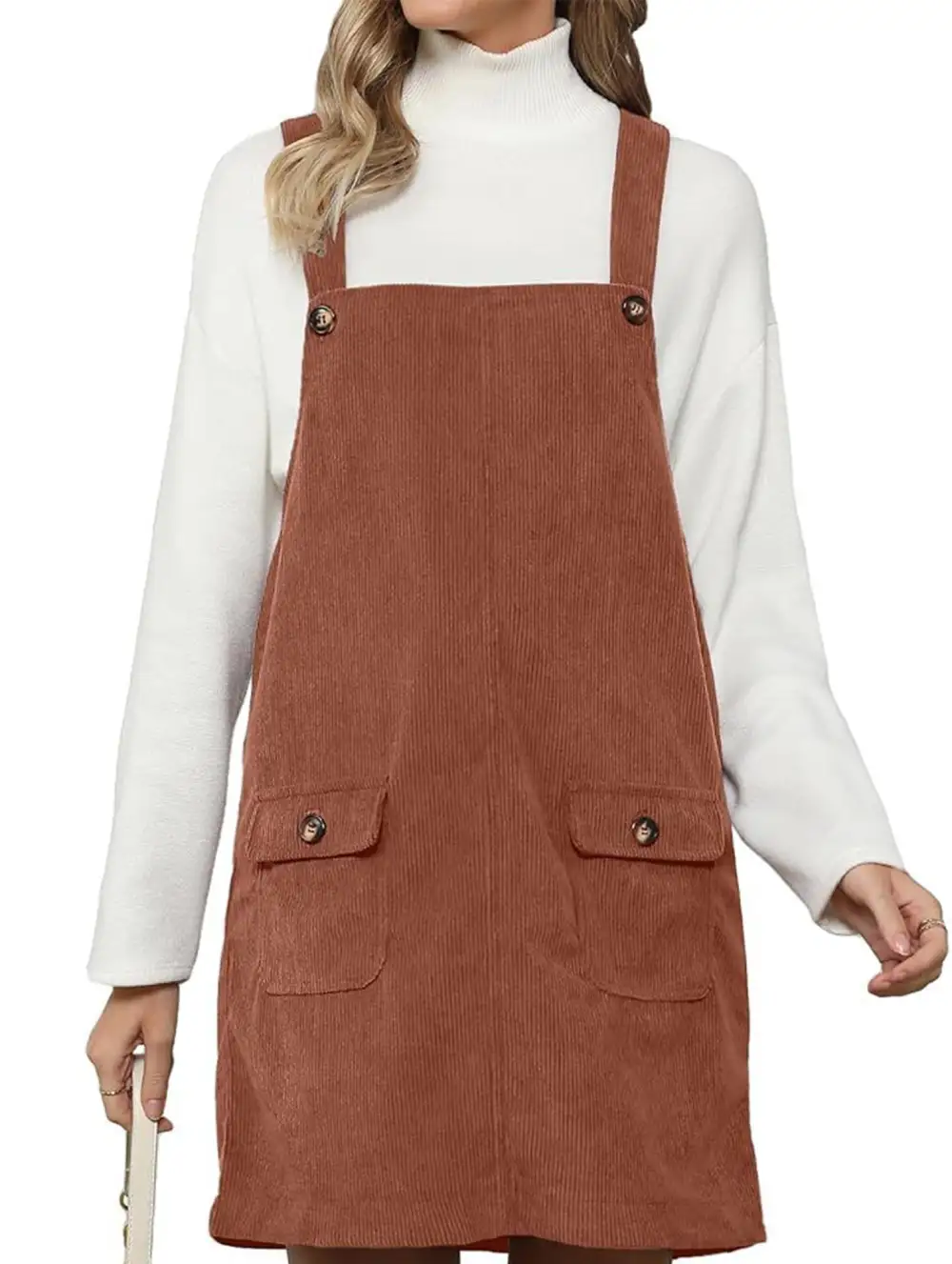 Shoulder Strap Overall Suspender Dress