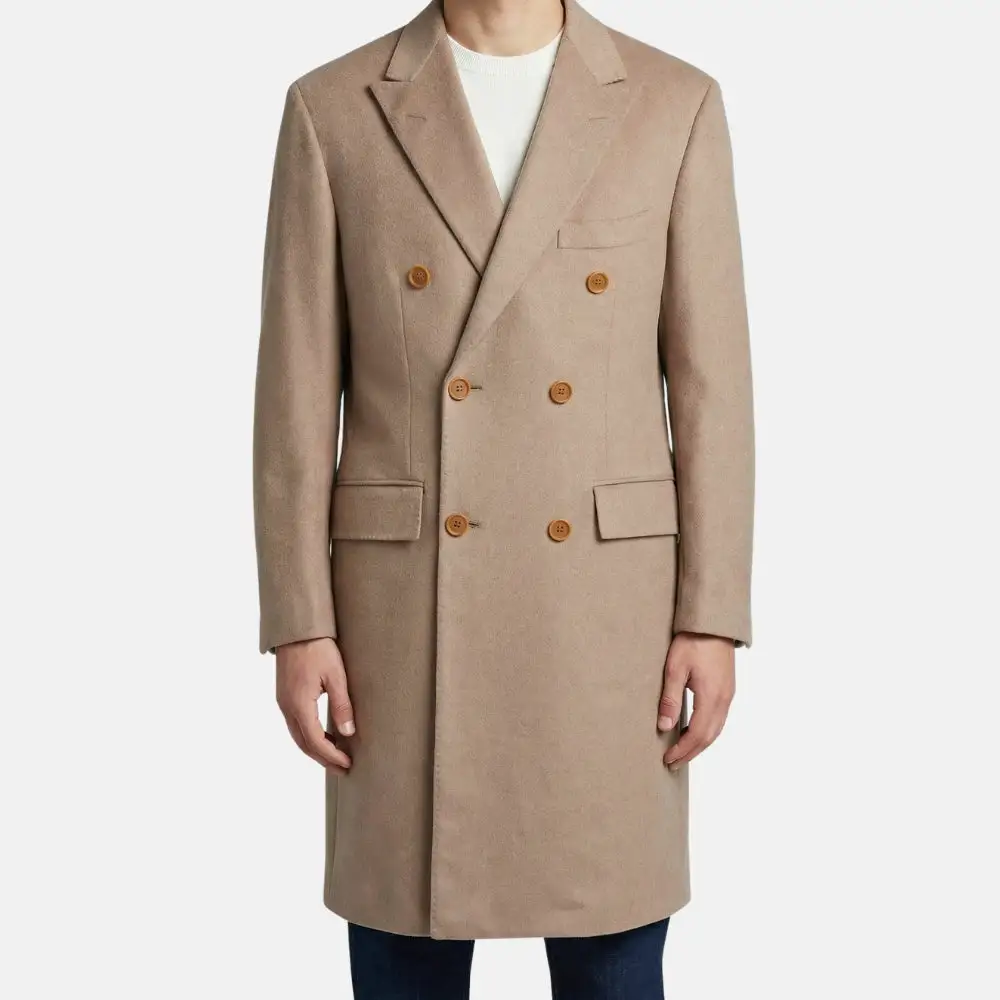 Double Breasted Guanaco Vicuna Coat