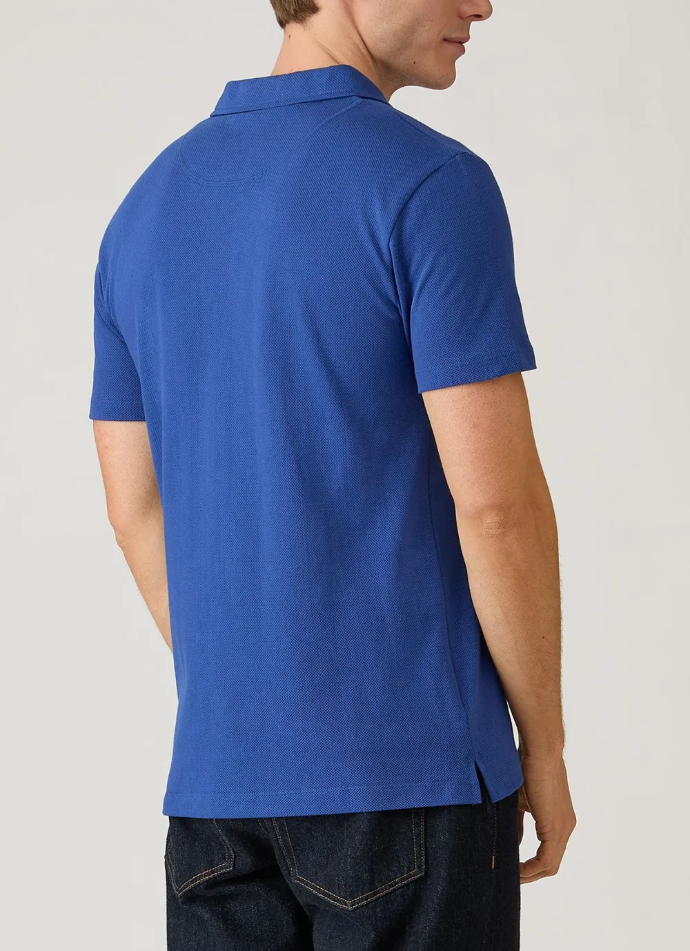 Clean Everyday Slim Fit Mesh Cotton Short Sleeve Polo Shirt