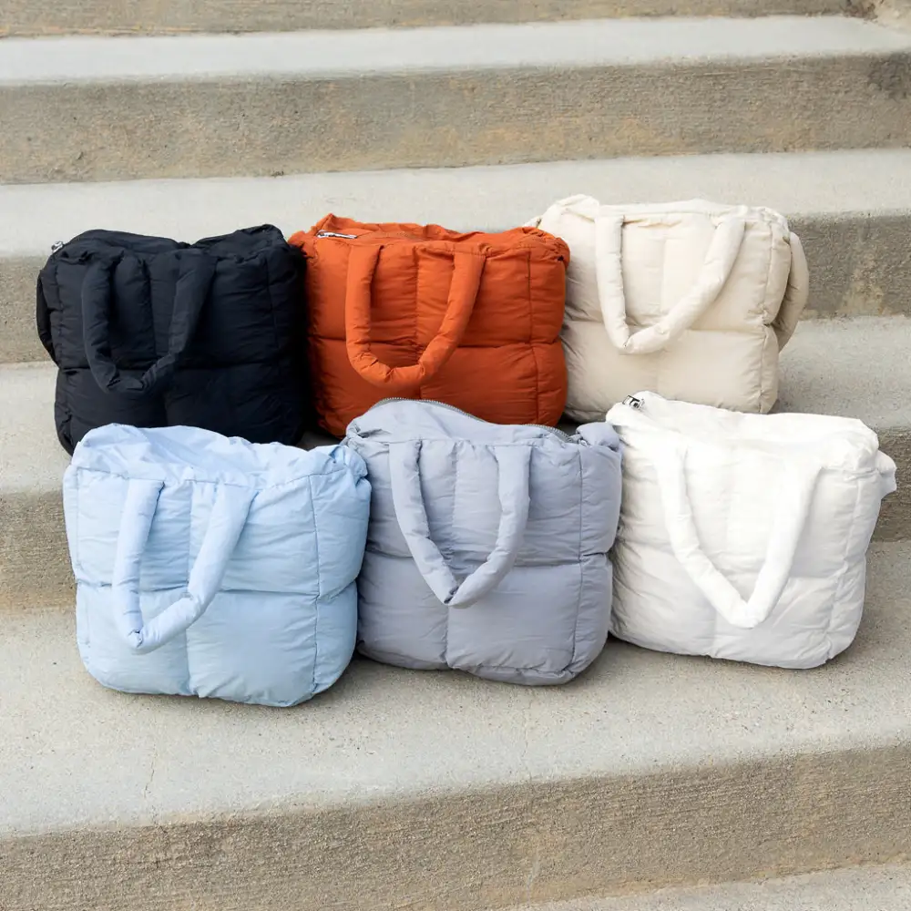 Puffer Crossbody Mini Tote Bag