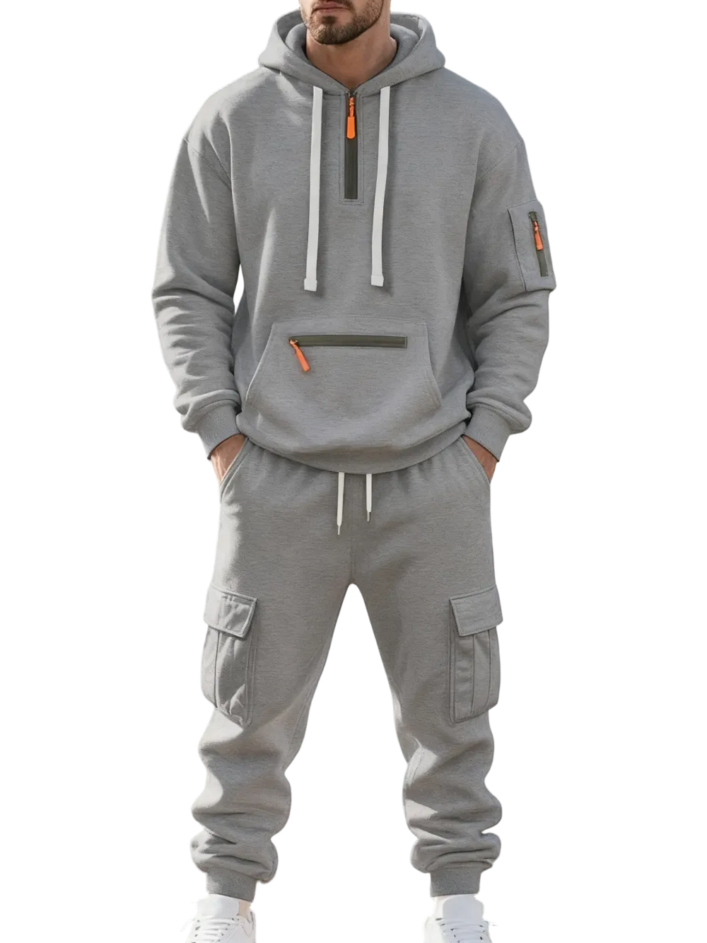Men's Multi-Functional Hoodie and Trousers Set