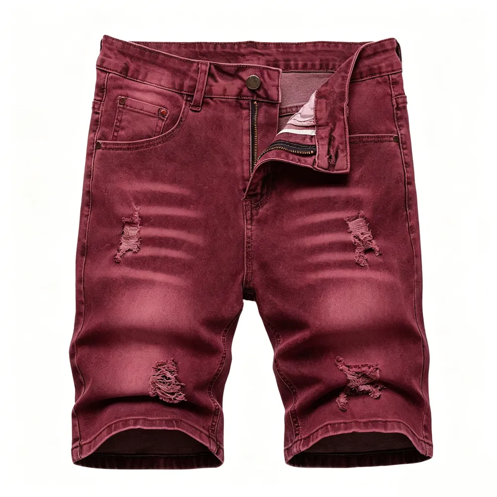 🛒 90% OFF NOW!2026 New Men'S Multi Pack Slim Fit Stretch Denim Shorts Ripped Skinny Jean Shorts For Men