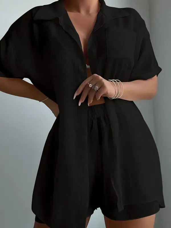 Loose Sun Protection Short Sleeved Swim Cover Up