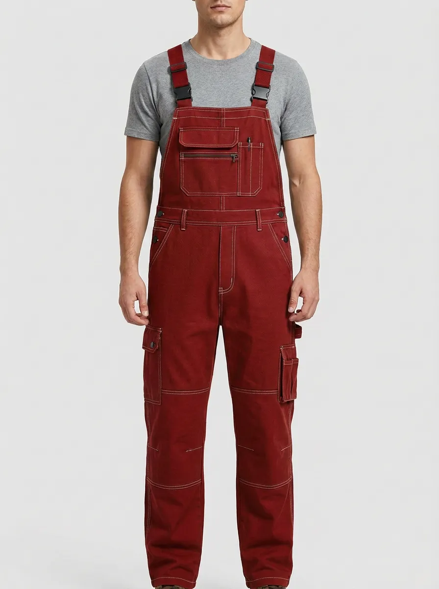 Men's Motion Multi-Pocket Cargo Bib Work Overalls