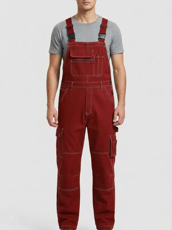 Men's Motion Multi-Pocket Cargo Bib Work Overalls
