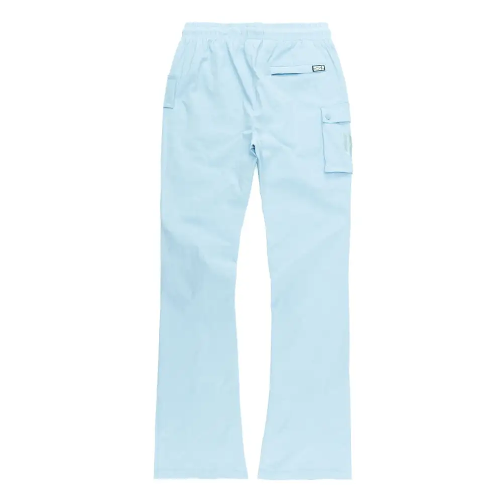 Pocketed Nylon Pants Blue