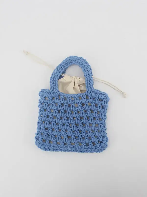 Hollow Solid Mini Knitting Woven Bag Handbag