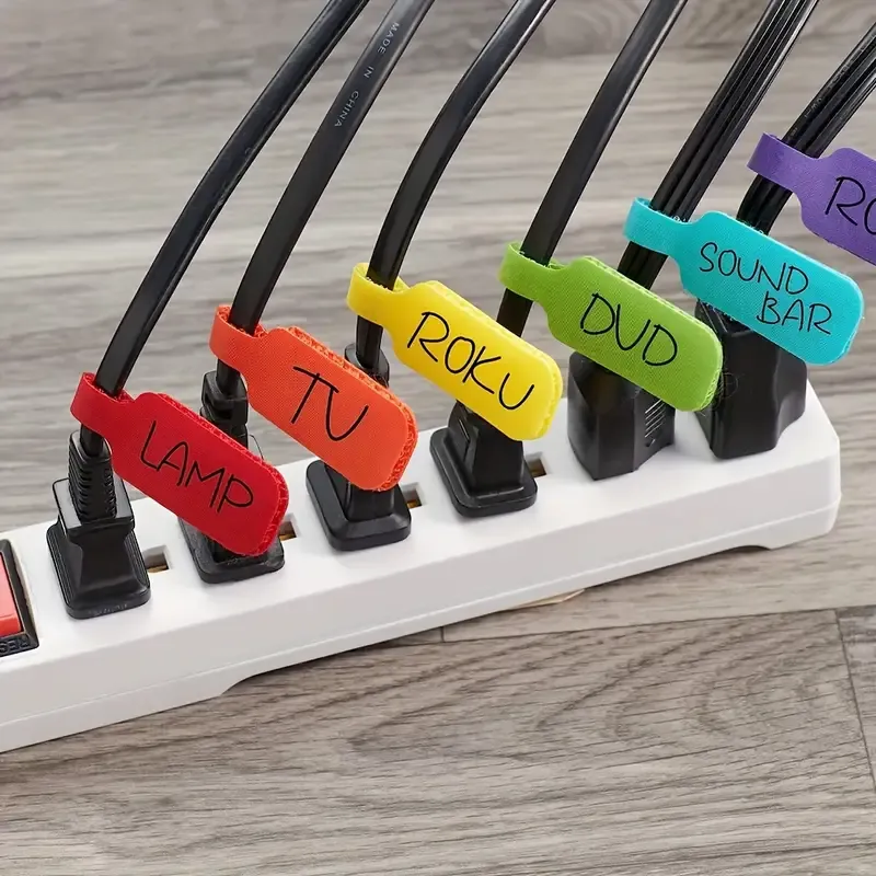 Pack Colorful Durable Cable Labels