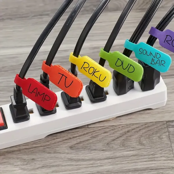 Pack Colorful Durable Cable Labels