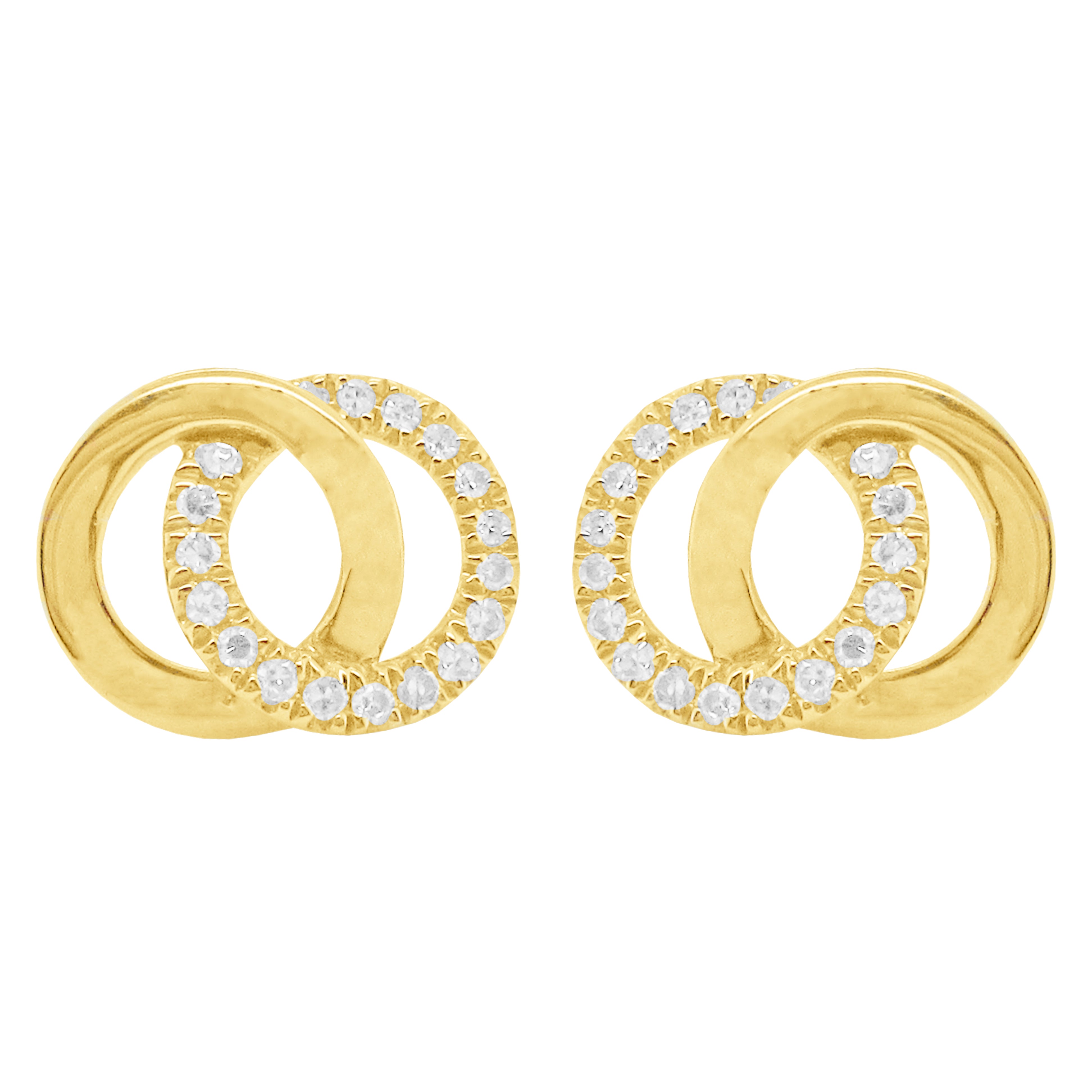 Polished Petite Gem Detail Stud Earrings