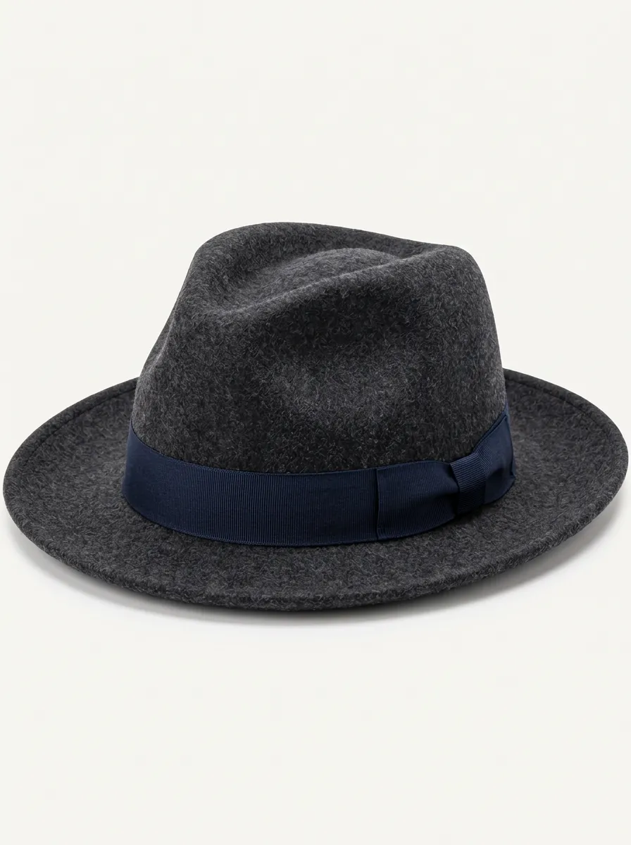Subtle Wool Felt Fedora Hat
