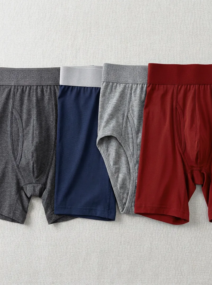 Men's Multi-Color Solid Basic Comfortable Boxer Briefs