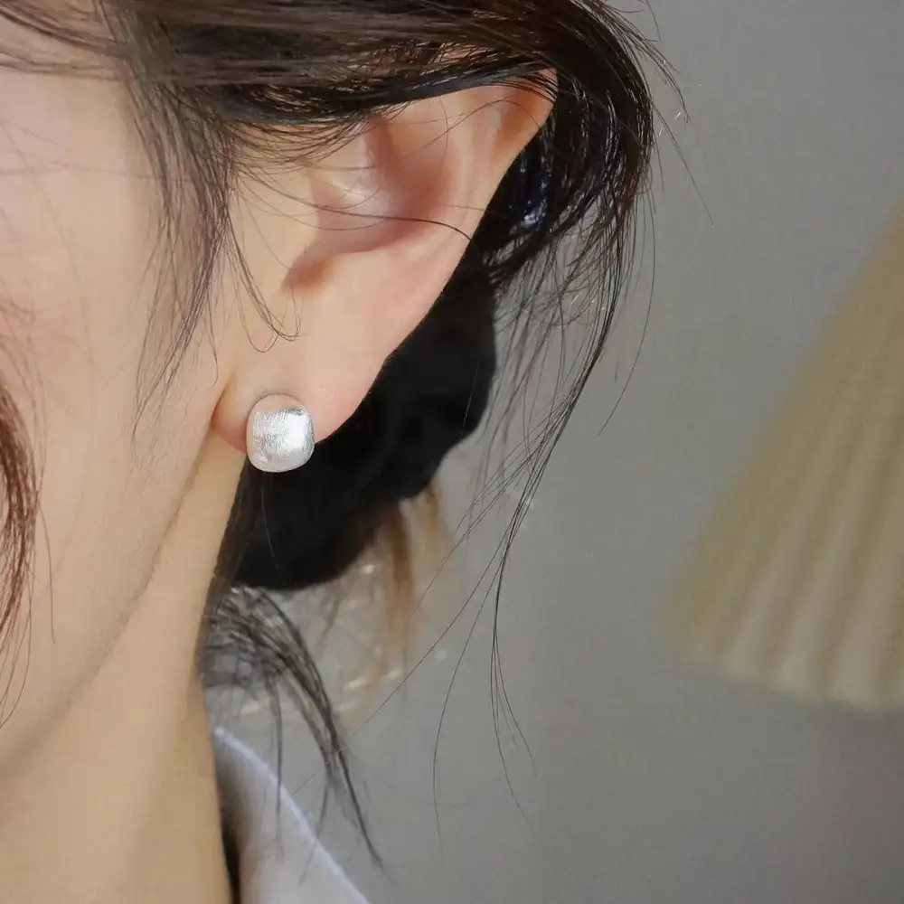 Sterling Silver C Hoop Earrings
