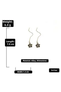 Camella Flower Threader Earrings