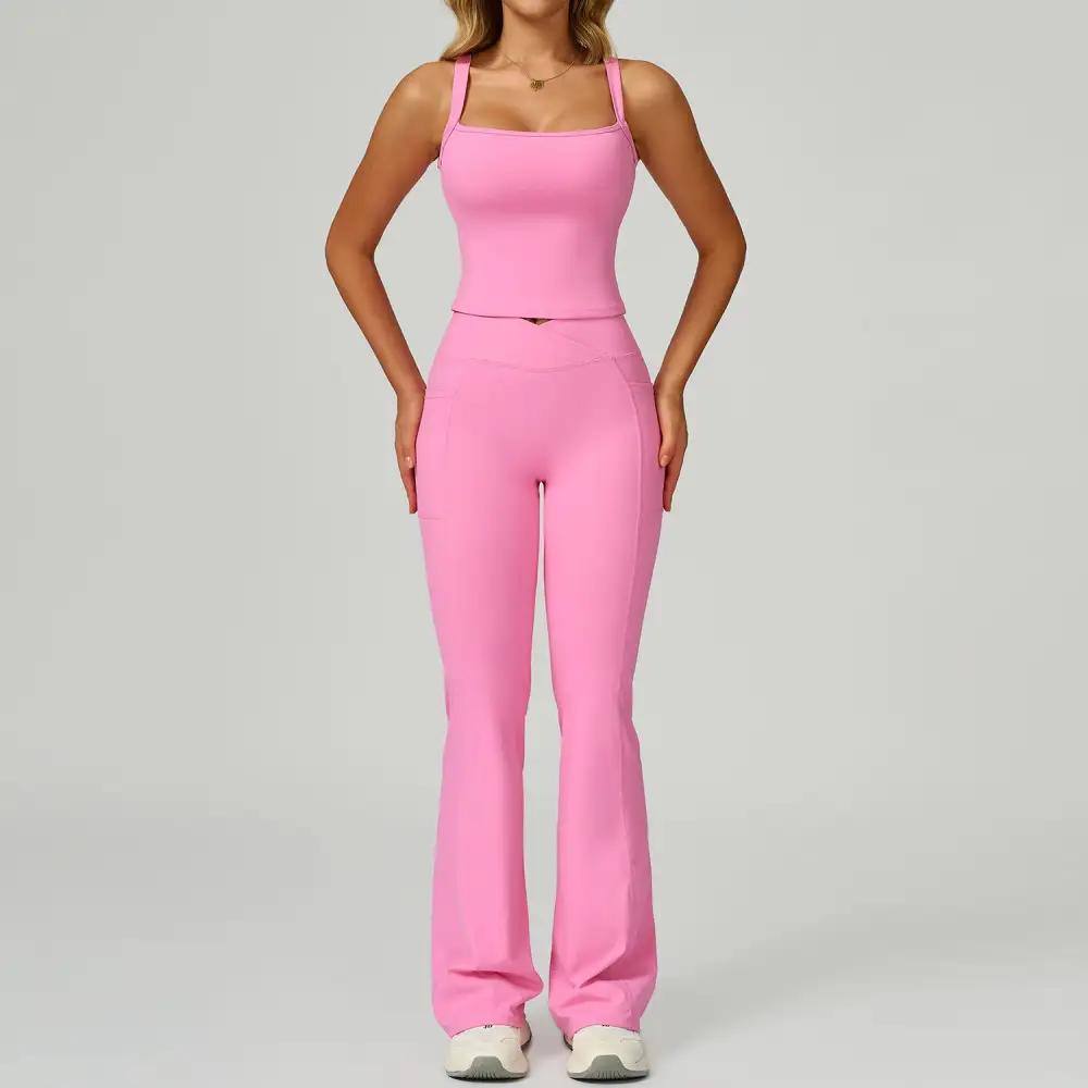 Fitted Yoga Top Pants Set