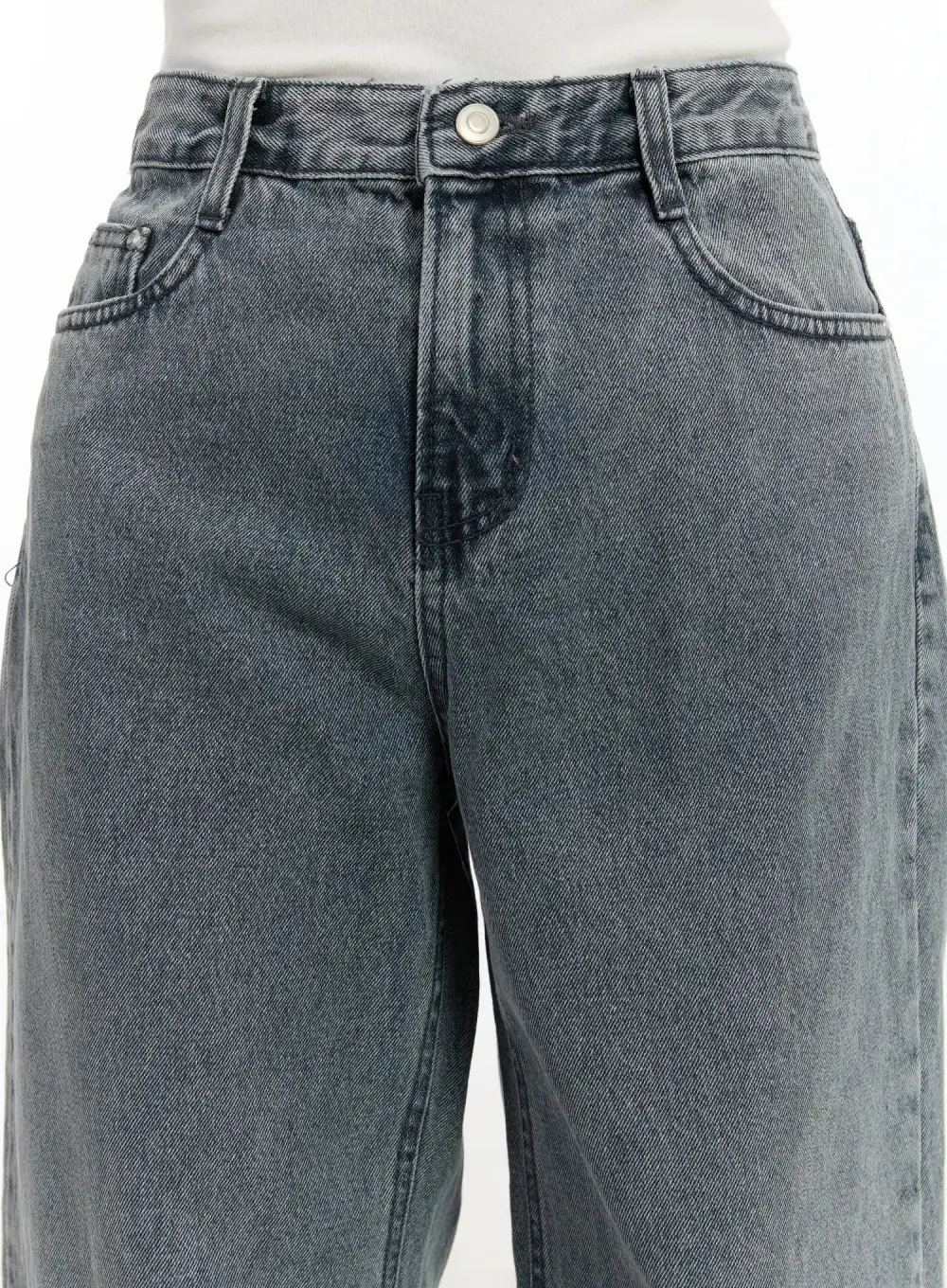 Casual Cotton Wide Leg Jeans