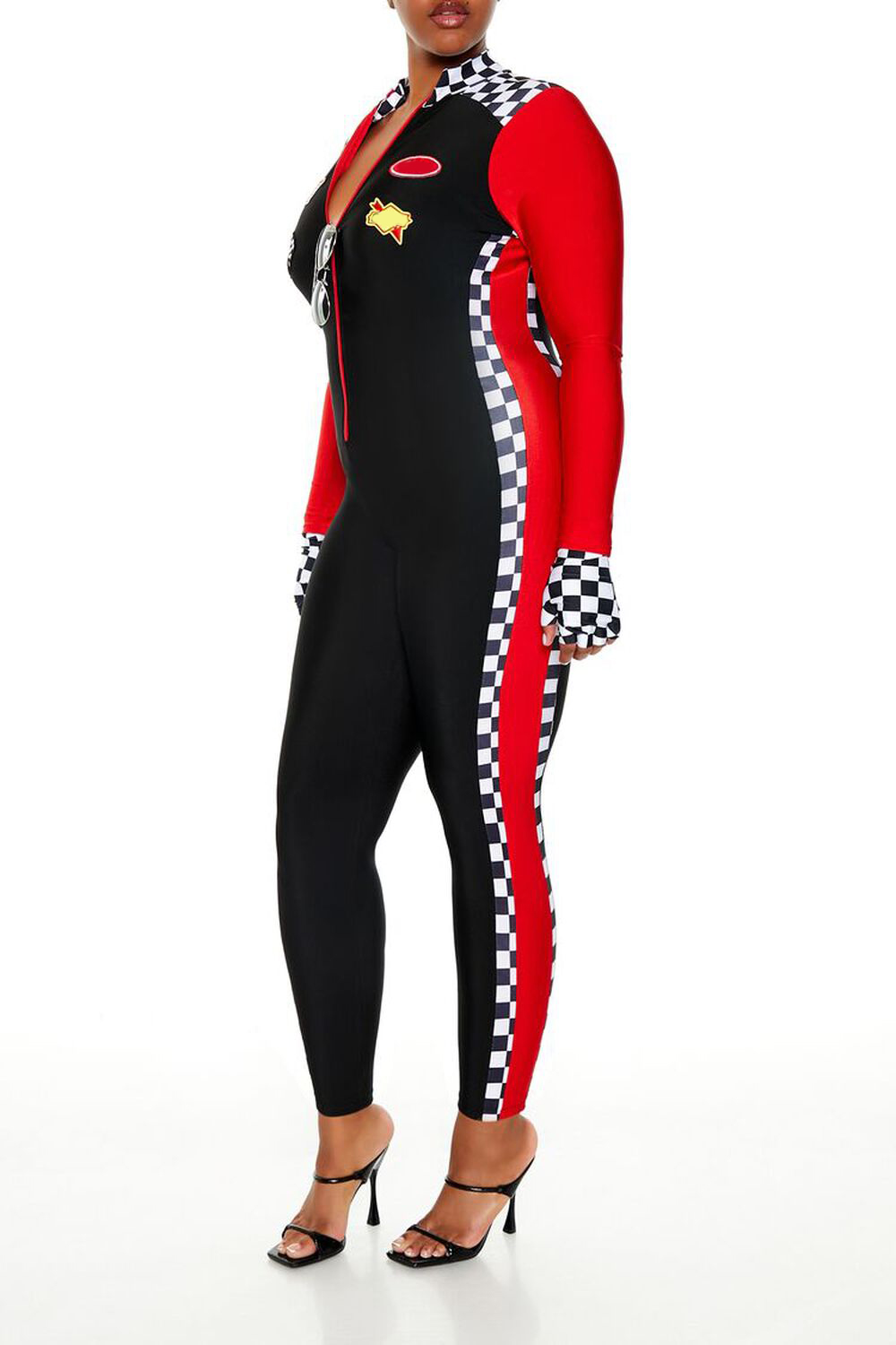 Plus Size Race Car Driver Costume Set