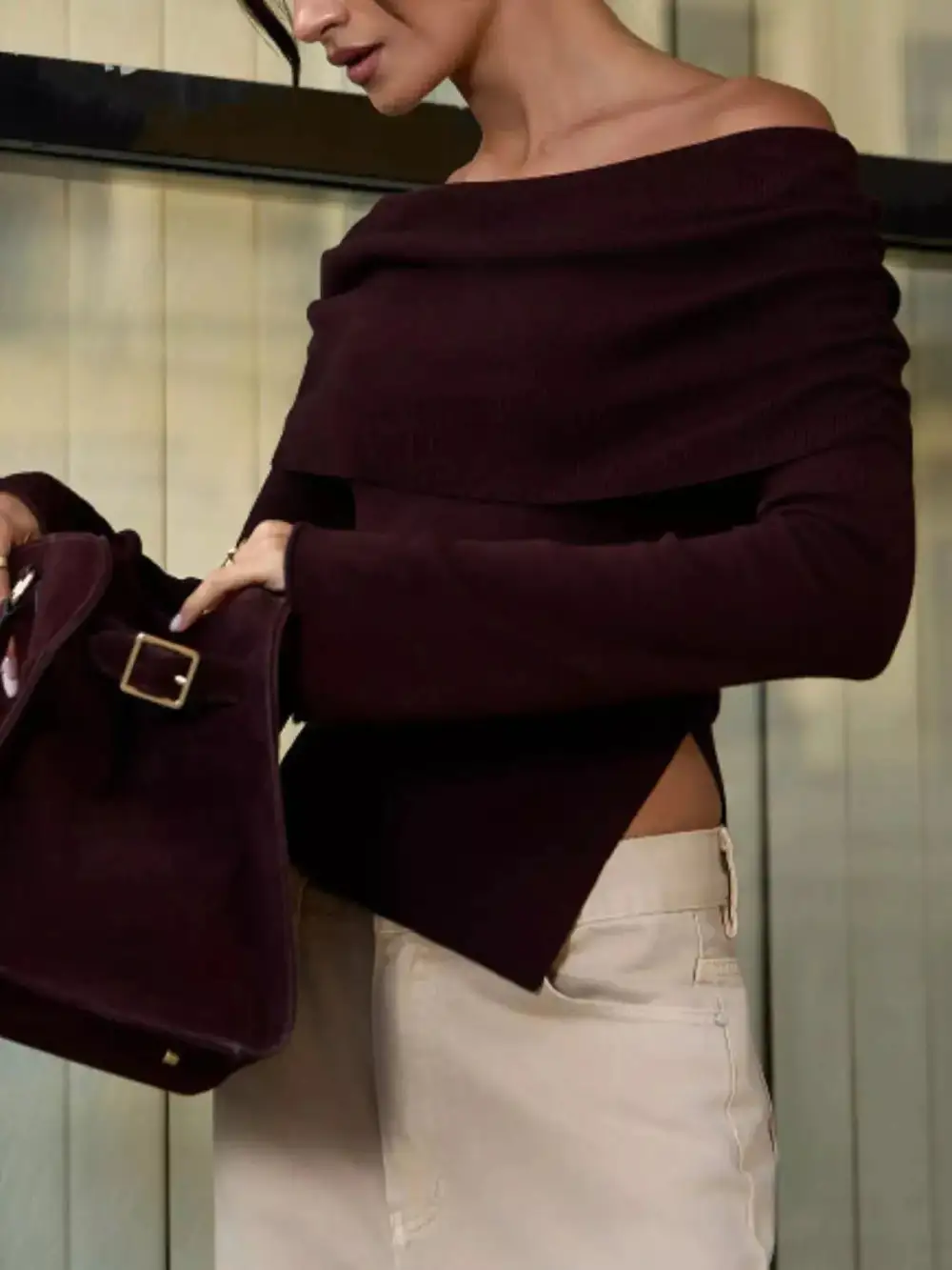 Asymmetrical Hem Off Shoulder