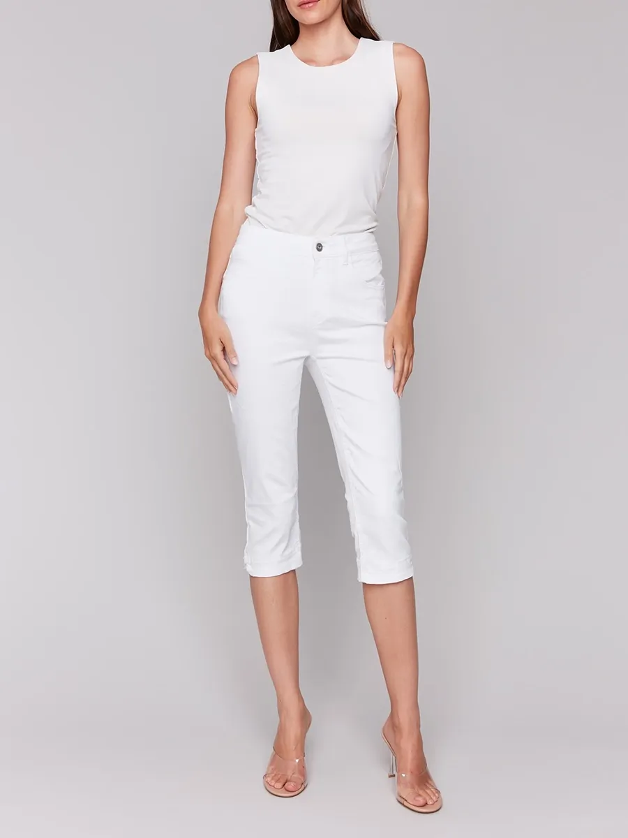Women's Breathable Cotton Twill Cropped Pants