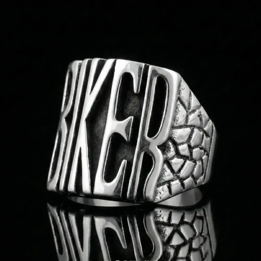 Men's Biker Letter Ring