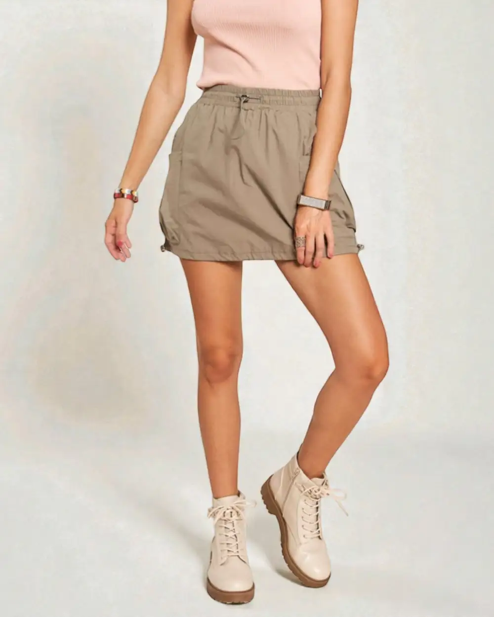 Utility Drawstring Skort