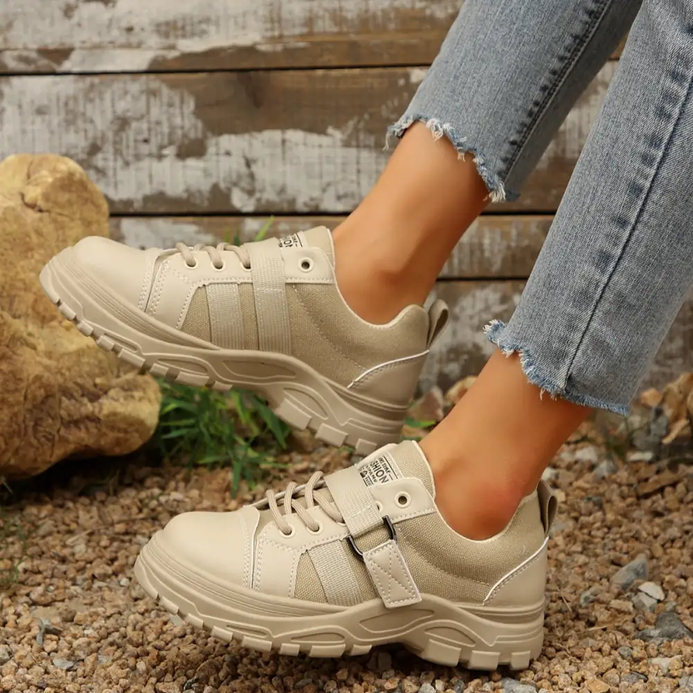 Lace-Up Platform Casual Sneakers