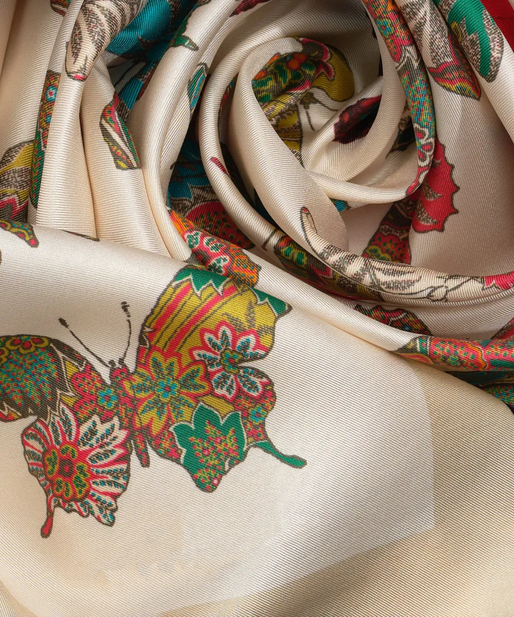 Multicolor  Art Graphic Silk Square Scar