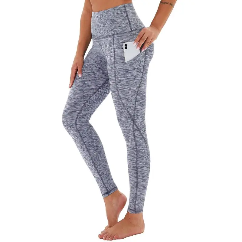 Women's High Waisted Tummy Control Leggings With Pockets – Non See-Through Stretchy Yoga Pants For Workout