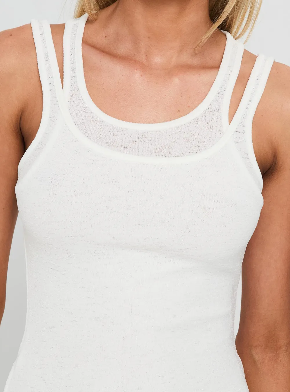 Scoop Neck Layered Tank Top