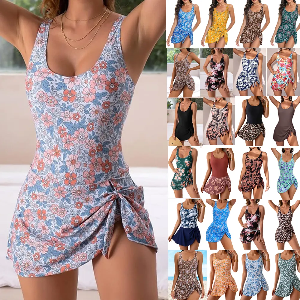 One Piece Swimdress Swimsuits for Women Tummy Control Swim Dresses Skirt Bathing Suit Swimwear Swimsuit Outdoorfun