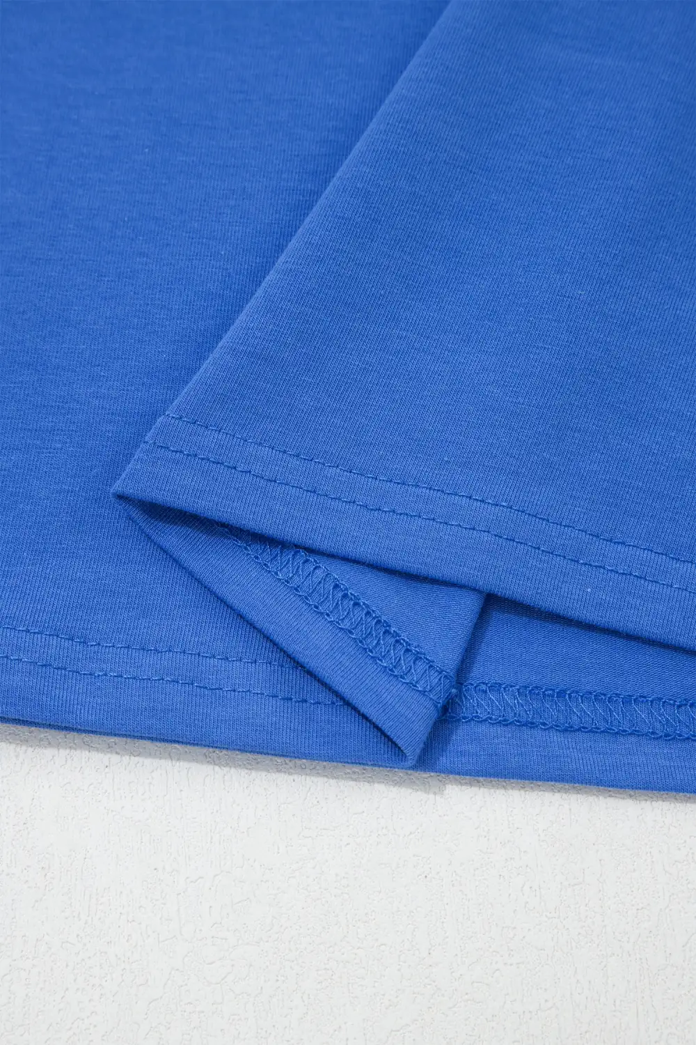Crew-Neck Short-Sleeve Varsity Cotton T-Shirt