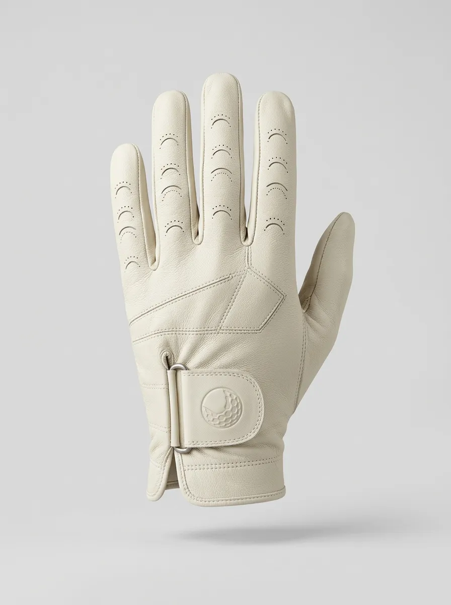 Performance Perforated Embossed Leather Golf Glove