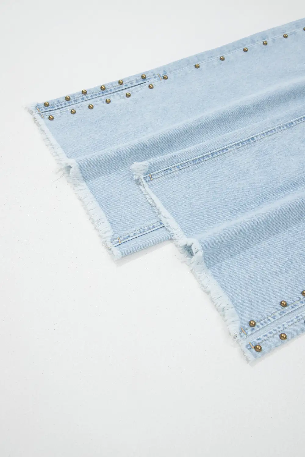 Wide Leg Slit Denim Jeans