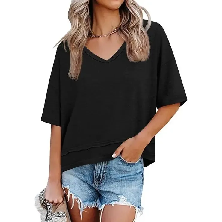 🔥Hot Sale💥-Women's Summer V-Neck T-Shirt🔥16-Pack - All Colors Included