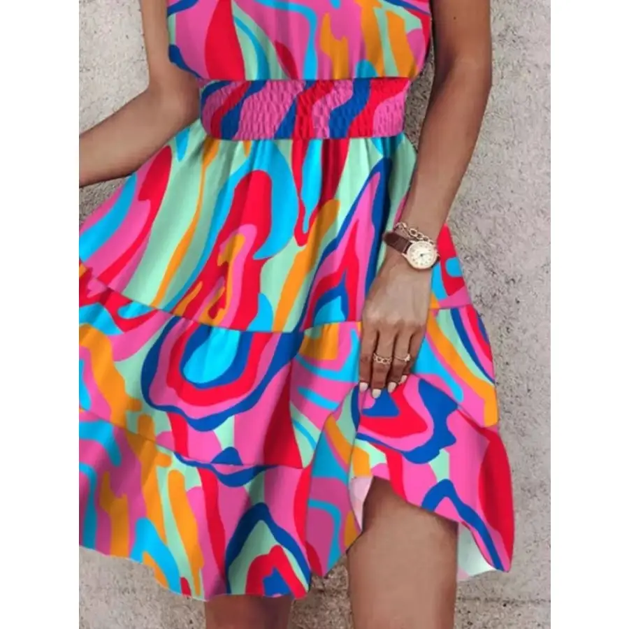 Paisley Print Halter Neck Mini Dress