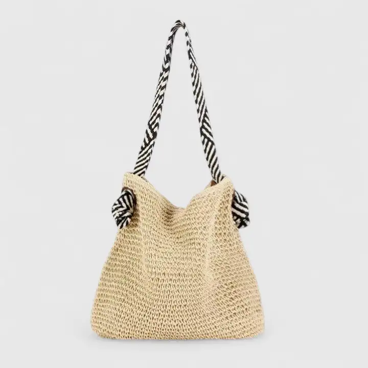 Woven Straw Handbag