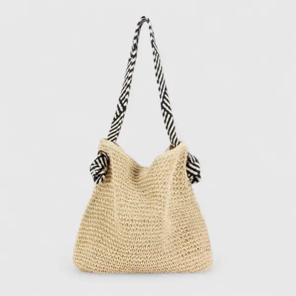 Woven Straw Handbag