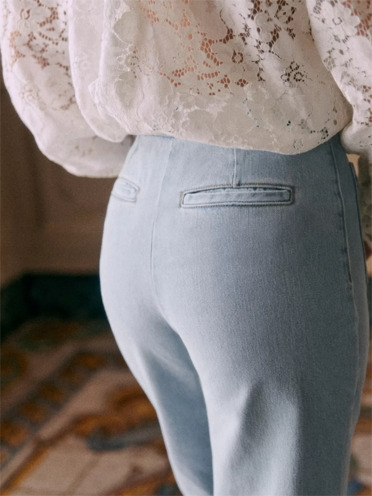 Polyester Denim Trousers