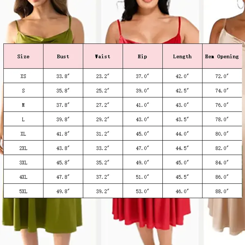 Satin Midi Slip Dress with Cowl Neck and Flared Hem