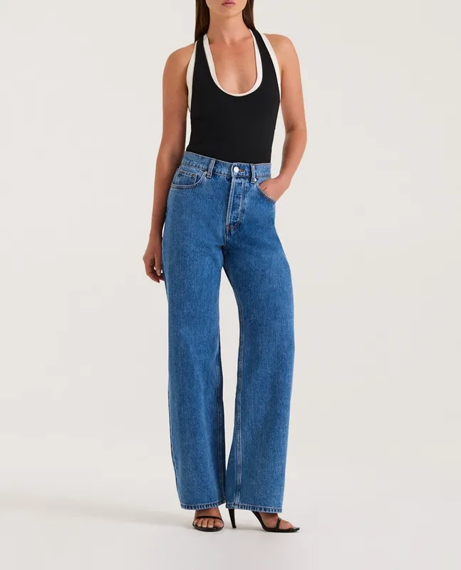 Indigo Wash Petite Straight Leg Jeans