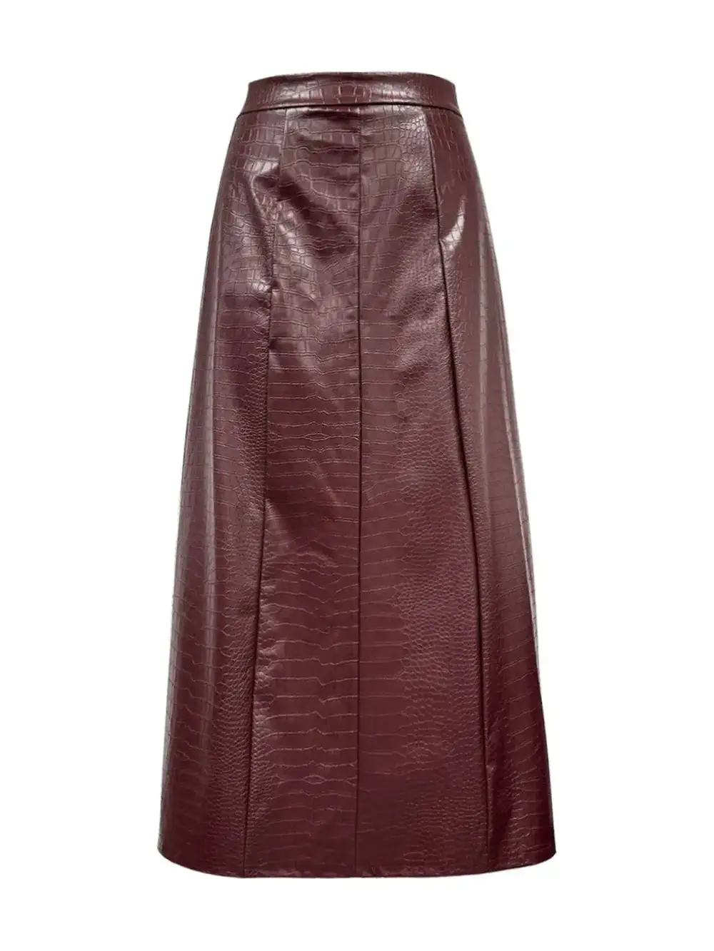 Stretch High Waisted Midi Skirt