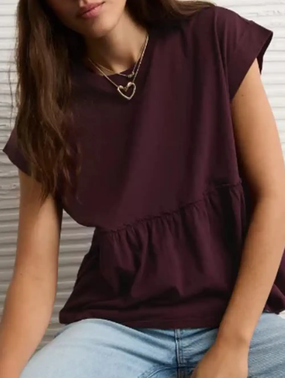 Babydoll Style Thin Top With Back Tie