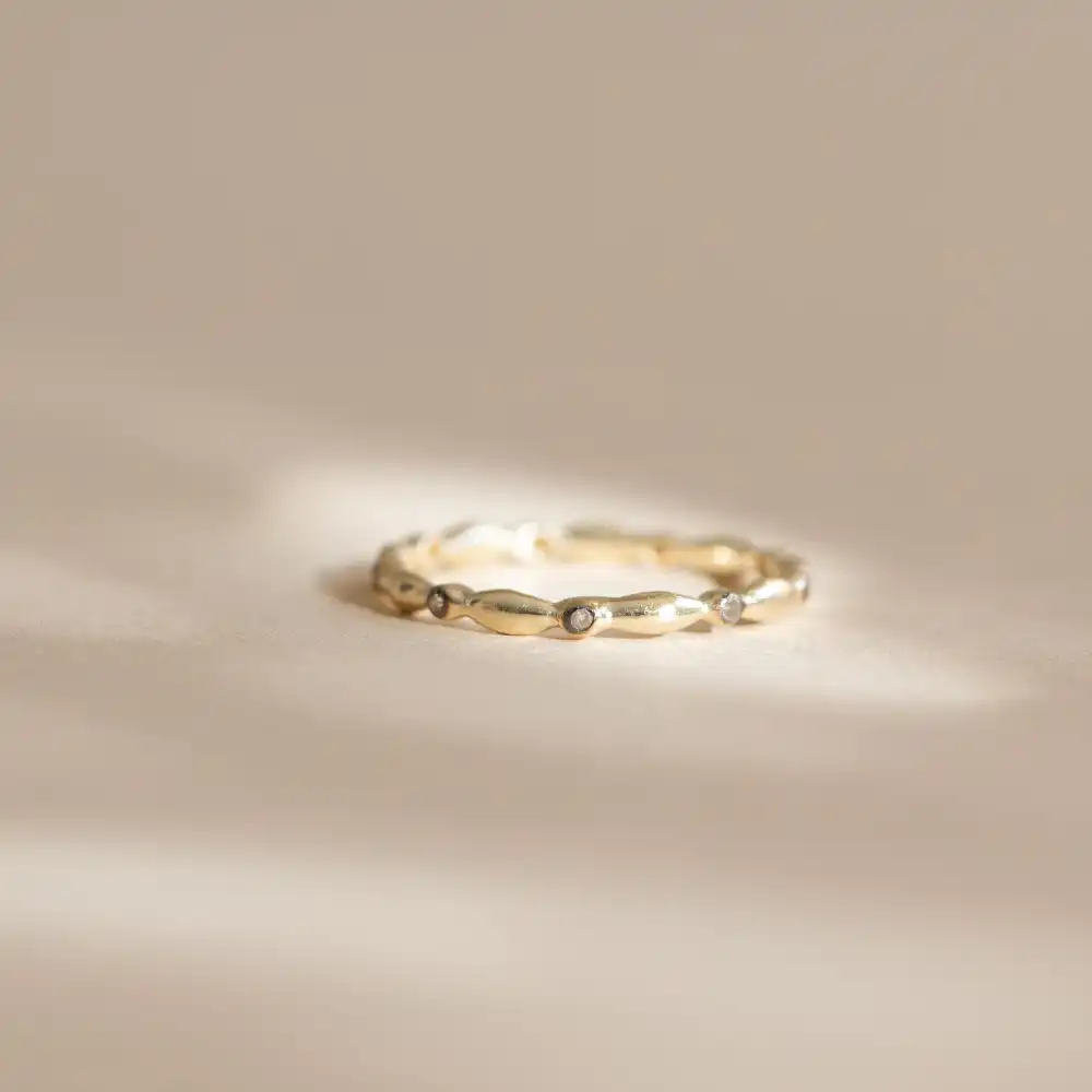 Diamond Talisman Vermeil Ring