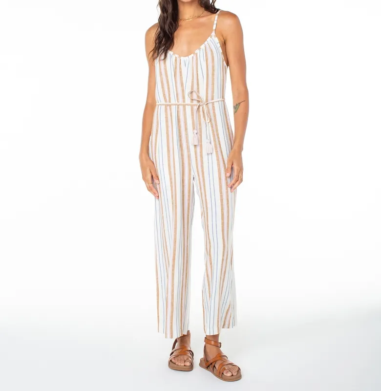 Textured Sleeveless Pull On Romper