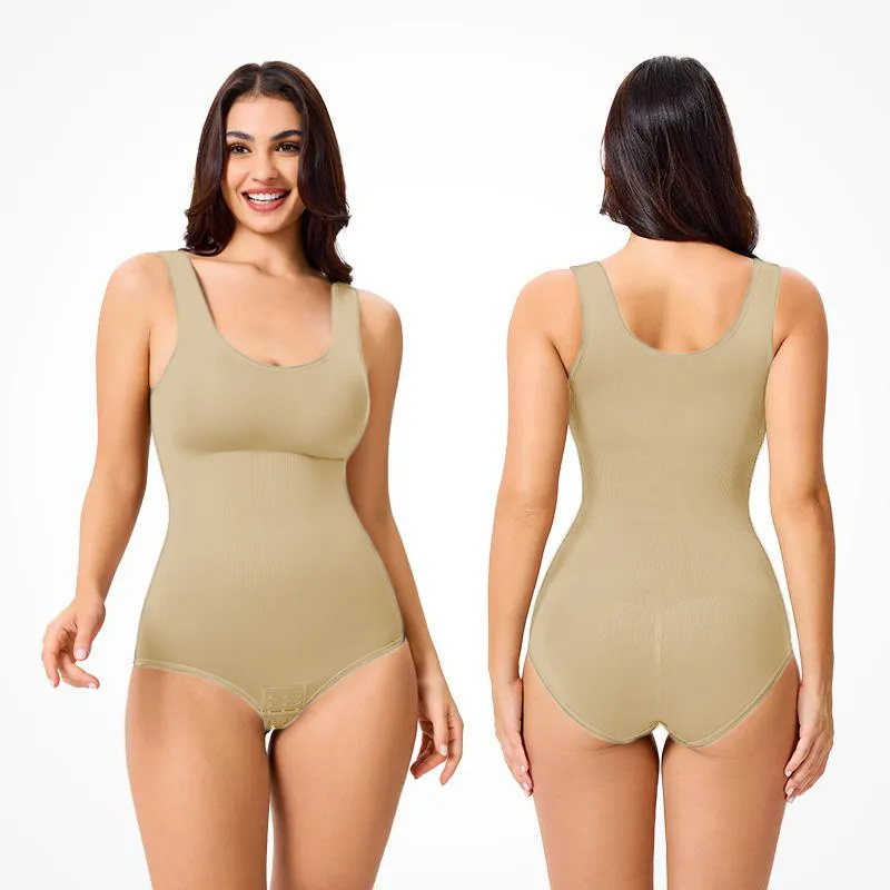 Women'S Clothing Minimalist Seamless Crewneck Bodysuits Shapewear, Basic Comfortable Fit Style Womenswear