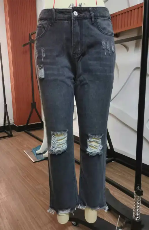 Distressed Ripped Denim Jeans