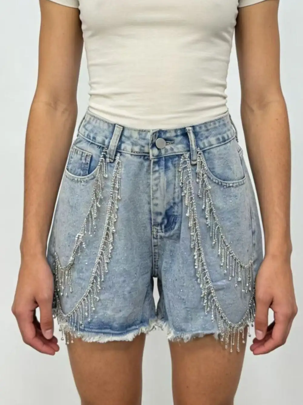Easy Fit Raw Hem Shorts